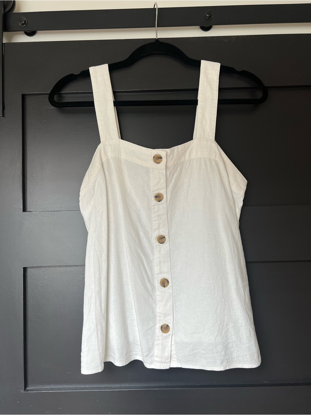 JCREW Button-Front Linen Blend Tank - Picture 2 of 4